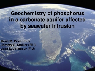 Geochemistry of phosphorus in a carbonate aquifer affected by seawater intrusion