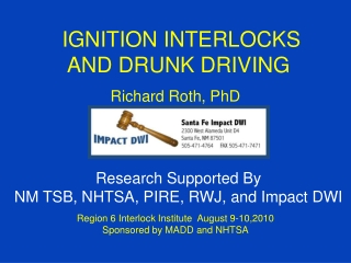 IGNITION INTERLOCKS  AND DRUNK DRIVING