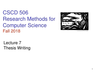 CSCD 506 Research Methods for Computer Science Fall 2018