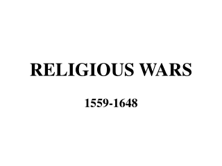 RELIGIOUS WARS