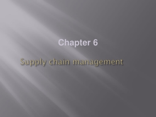 Supply chain management