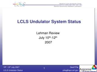 LCLS Undulator System Status