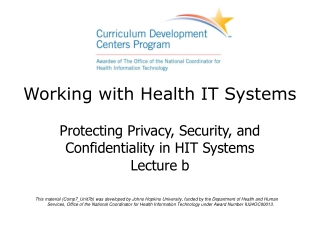 Working with Health IT Systems