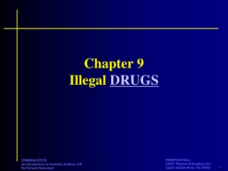 Chapter 9 Illegal  DRUGS