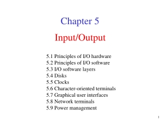 Input/Output