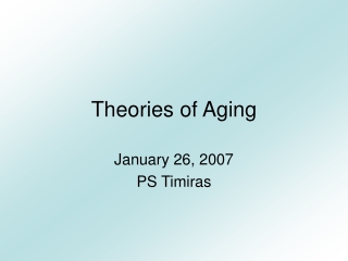 Theories of Aging