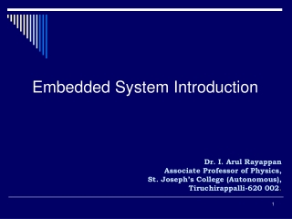 Embedded System  Introduction