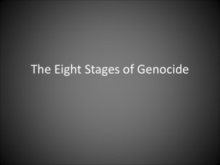 The Eight Stages of Genocide