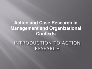 Introduction to Action Research