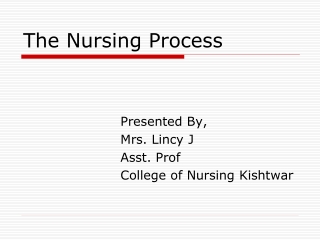 The Nursing Process