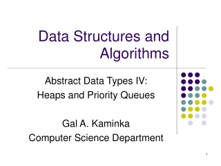 Data Structures and Algorithms