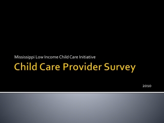 Child Care Provider Survey