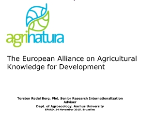 The European Alliance on Agricultural Knowledge for Development