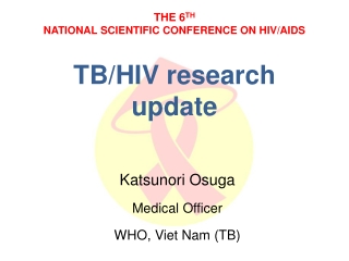 TB/HIV research update