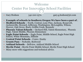 Welcome Center For Innovative School Facilities