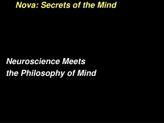 Nova: Secrets of the Mind