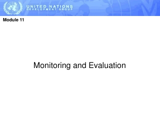 Monitoring and Evaluation