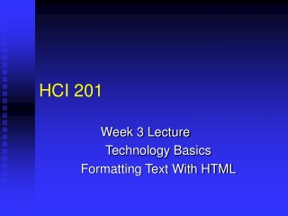 HCI 201