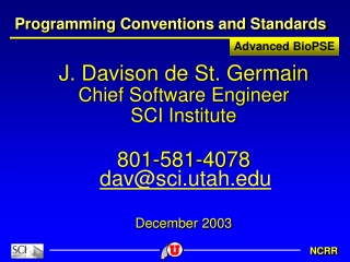 Programming Conventions and Standards