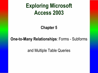 Exploring Microsoft Access 2003