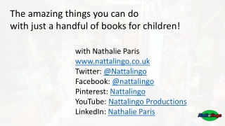 The amazing things you can do  with just a handful of books for children!