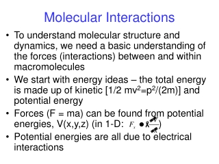 Molecular Interactions