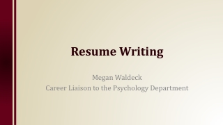 Resume Writing