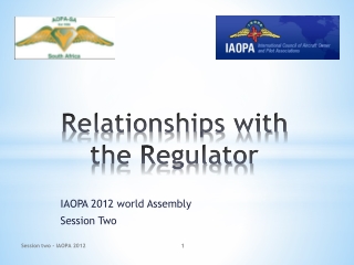 Relationships with the Regulator