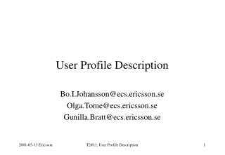 User Profile Description