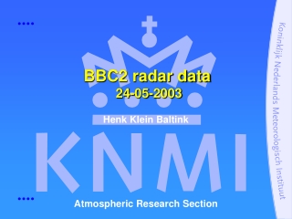 BBC2 radar data  24-05-2003