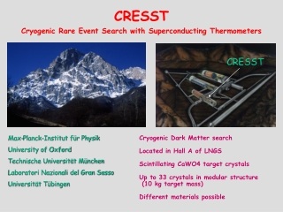 CRESST  Cryogenic Rare Event Search with Superconducting Thermometers
