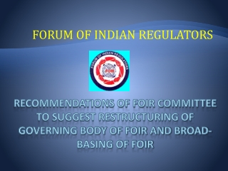 FORUM OF INDIAN REGULATORS