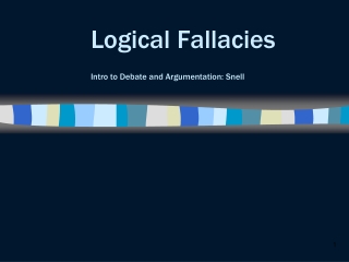 Logical Fallacies Intro to Debate and Argumentation: Snell