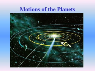 Motions of the Planets