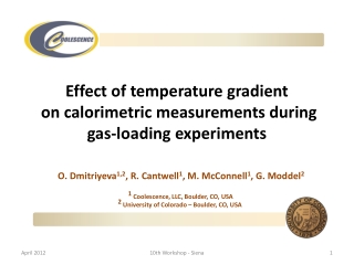 Effect of temperature gradient  on calorimetric measurements during gas-loading experiments