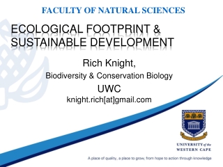 Ecological Footprint &amp; Sustainable development