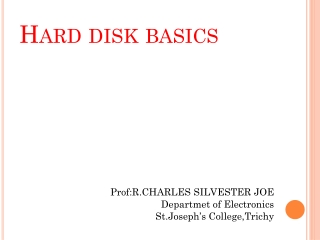 Hard disk basics