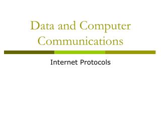 Data and Computer Communications