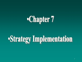 Chapter 7 Strategy Implementation