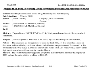 Project: IEEE P802.15 Working Group for Wireless Personal Area Networks (WPANs)