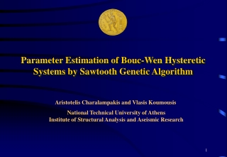 Parameter Estimation of Bouc-Wen Hysteretic Systems by Sawtooth Genetic Algorithm