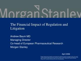 The Financial Impact of Regulation and Litigation