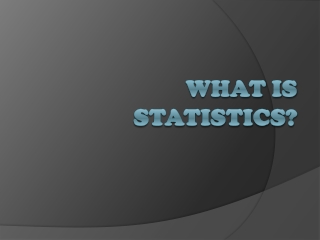 What is Statistics?