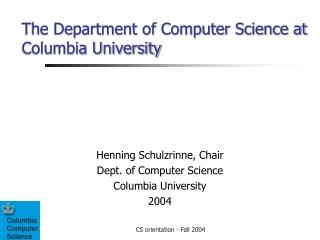 The Department of Computer Science at Columbia University