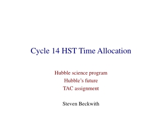 Cycle 14 HST Time Allocation