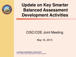 CISC/CDE Joint Meeting May 16, 2013