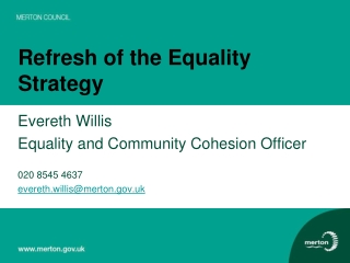 Refresh of the Equality Strategy