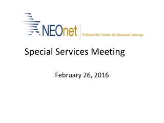 Special Services Meeting