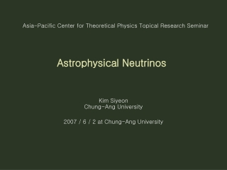 Astrophysical Neutrinos