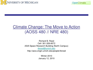 Climate Change: The Move to Action (AOSS 480 // NRE 480)